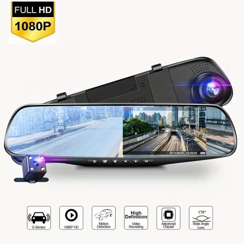 CAMARA PARA CARRO 3 EN 1 RETROVISOR DVR